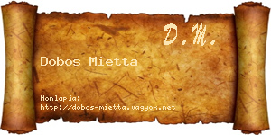Dobos Mietta névjegykártya